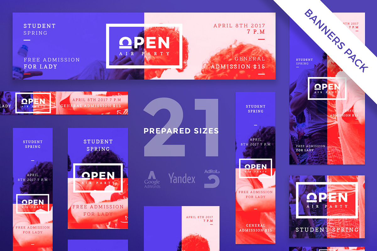 Banners Pack | Open Party in Templates - product preview 8