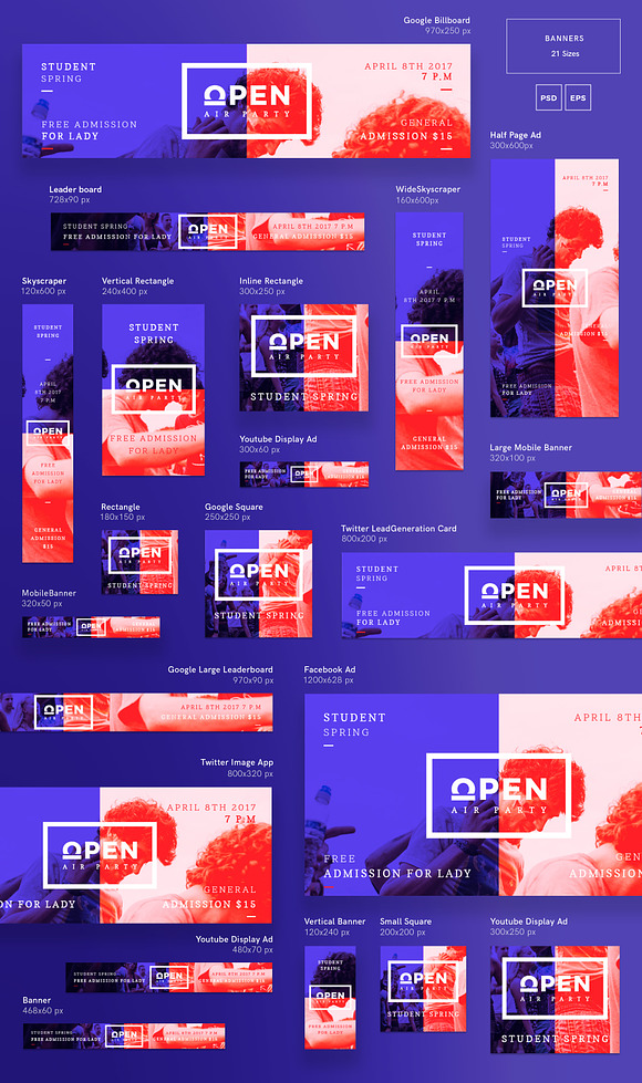 Banners Pack | Open Party in Templates - product preview 1