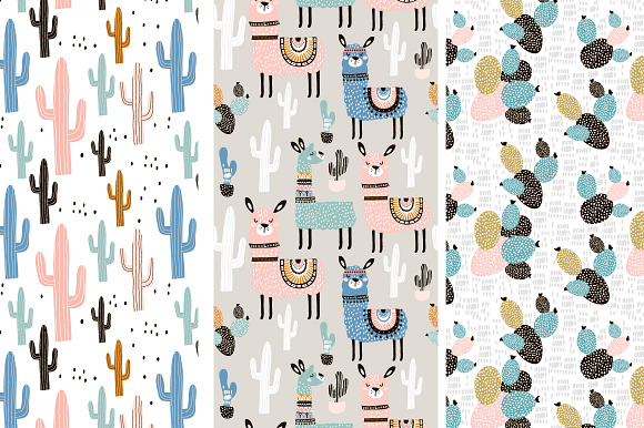 Llama cute tribal collection in Illustrations - product preview 2
