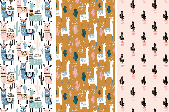 Llama cute tribal collection in Illustrations - product preview 4