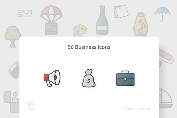 56 Business Outline Color Icons