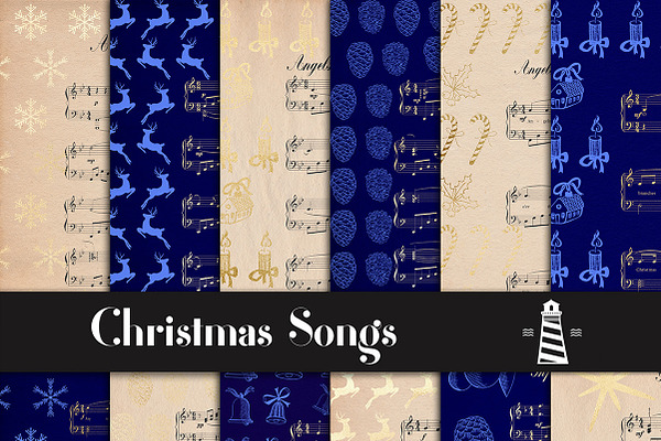 Christmas Songs Digital Paper