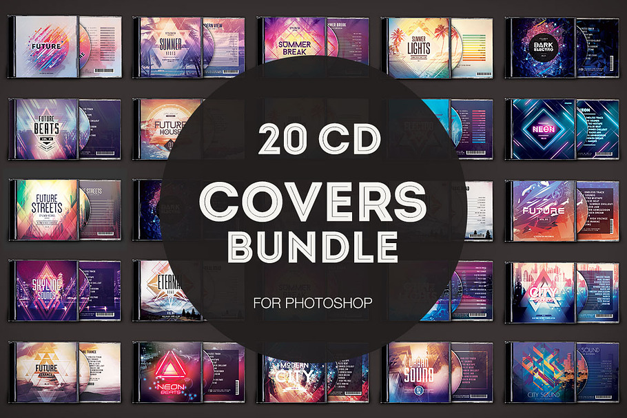 20 CD Cover Templates Bundle