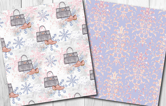 Winter fashion seamless patterns in Patterns - product preview 1