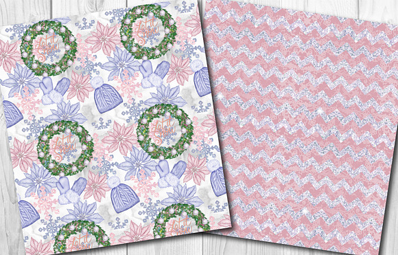 Winter fashion seamless patterns in Patterns - product preview 3