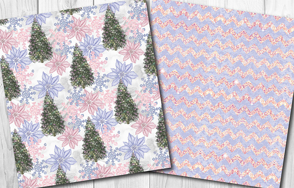 Winter fashion seamless patterns in Patterns - product preview 4