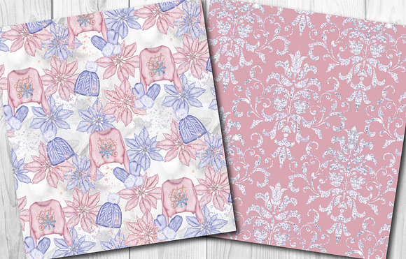 Winter fashion seamless patterns in Patterns - product preview 5