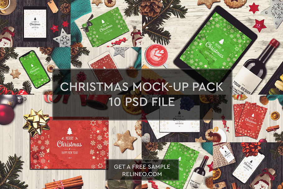 Christmas Mock-ups 10 PSD Pack in Mobile & Web Mockups - product preview 8
