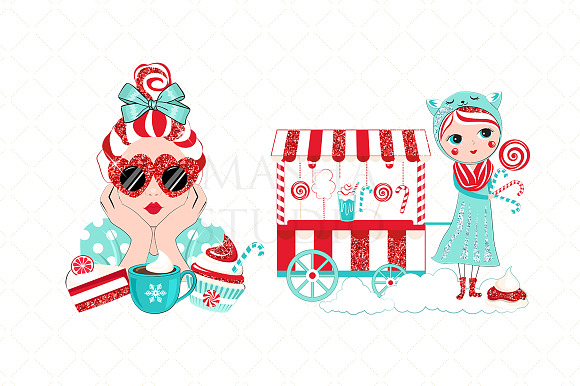 PEPPERMINT LAND clipart in Illustrations - product preview 1