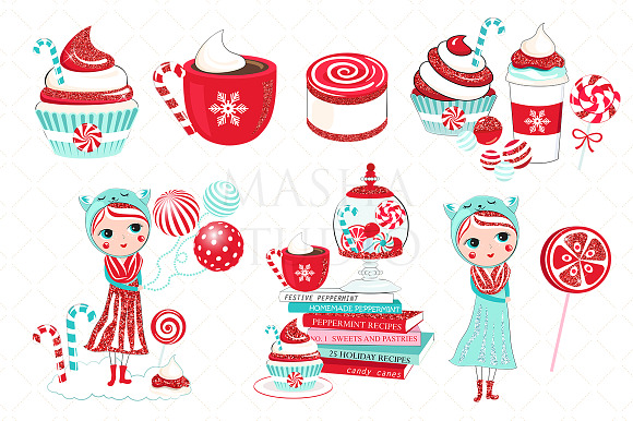 PEPPERMINT LAND clipart in Illustrations - product preview 2
