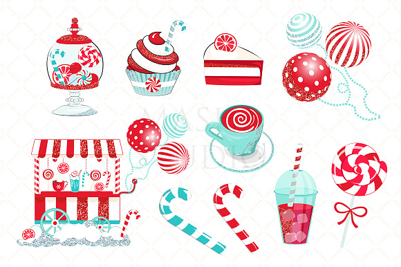 PEPPERMINT LAND clipart in Illustrations - product preview 3