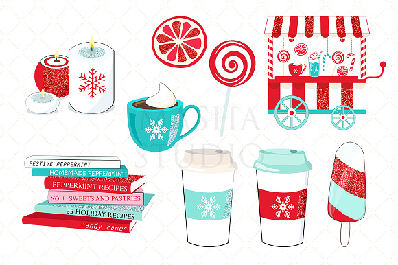 PEPPERMINT LAND clipart in Illustrations - product preview 4
