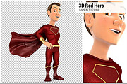 3D Red Hero Standing