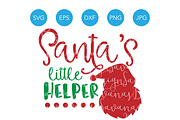 Santas Little Helper Christmas SVG