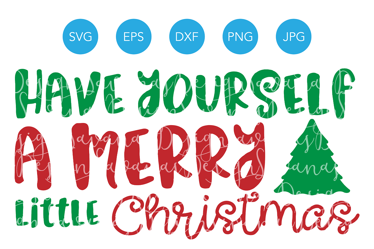 Merry Little Christmas SVG Cut File in Illustrations - product preview 8