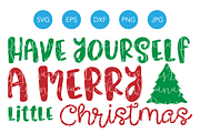 Merry Little Christmas SVG Cut File