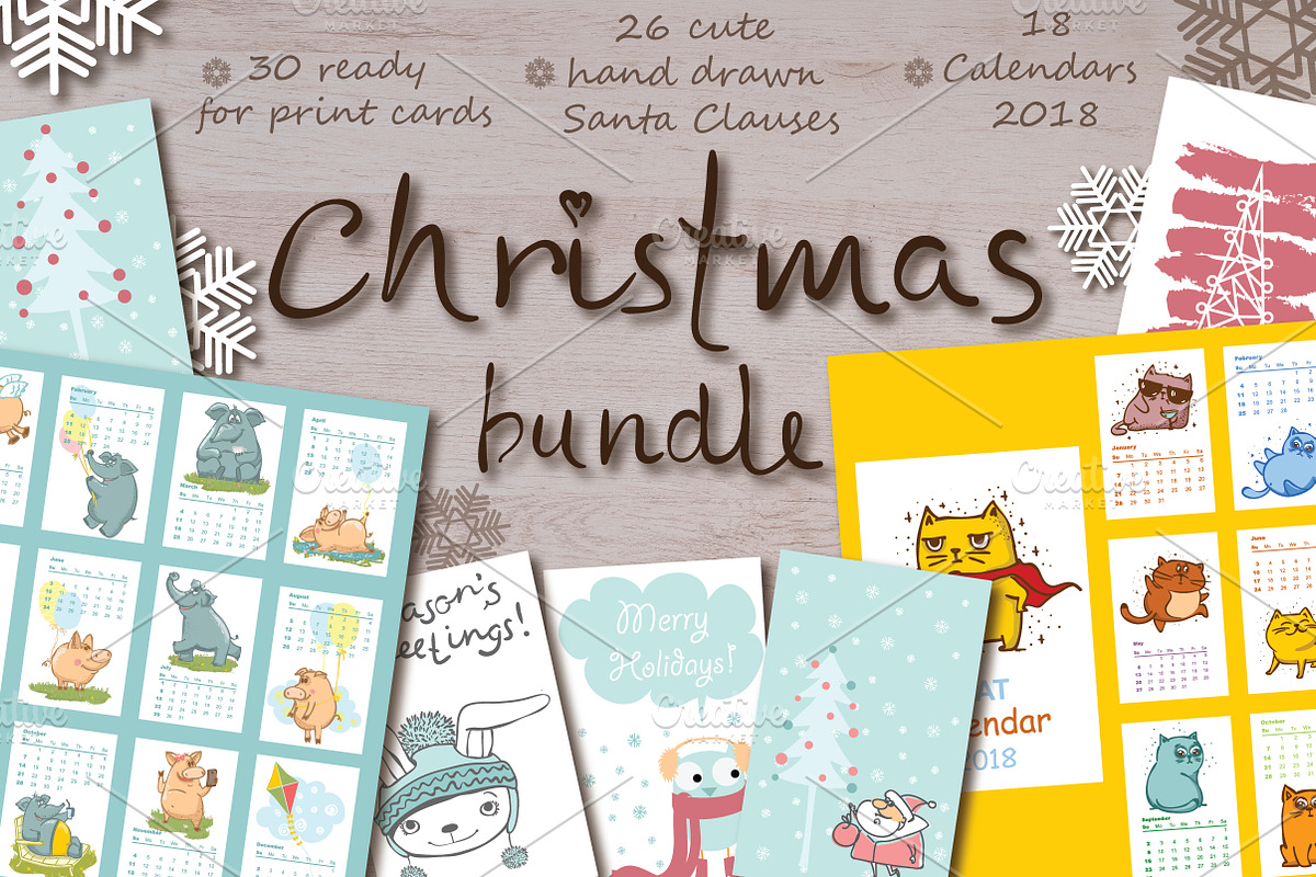 Big CHRISTMAS bundle in Illustrations - product preview 8