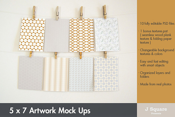 5x7 Artwork Mock Ups - Real Photos in Print Mockups - product preview 4