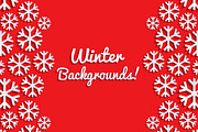 Set of Backgrounds with Snowflakes