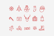 15 Christmas Doodle Icons