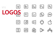 100 Logos UI icons