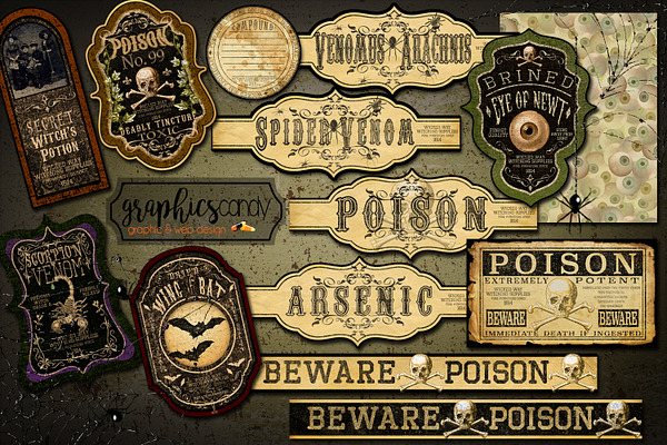 Halloween Labels - Apothecary Labels