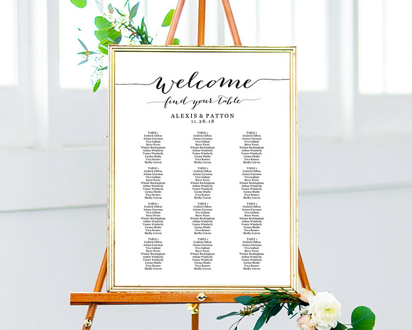 Wedding Seating Chart Sign Template in Stationery Templates - product preview 3