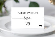 Place Card Templates with Meal Icons