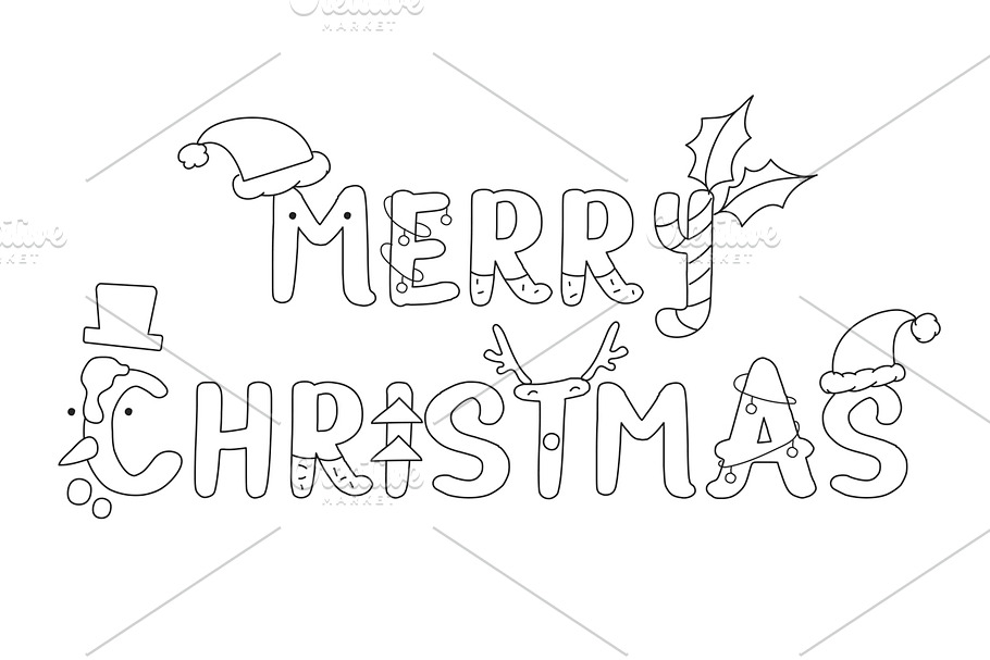 Merry Christmas vector in Illustrations - product preview 8