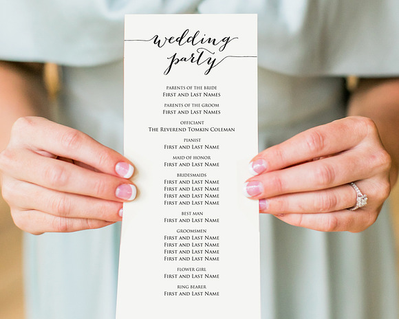 Wedding Program Template in Stationery Templates - product preview 1