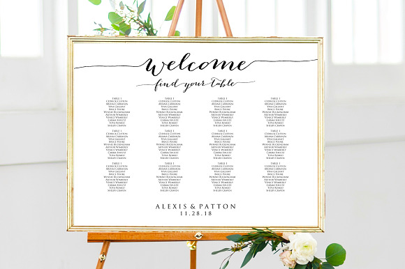 Wedding Seating Chart Template  in Stationery Templates - product preview 1
