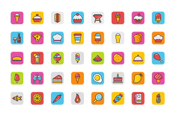 208 Food Icons in Icons - product preview 1