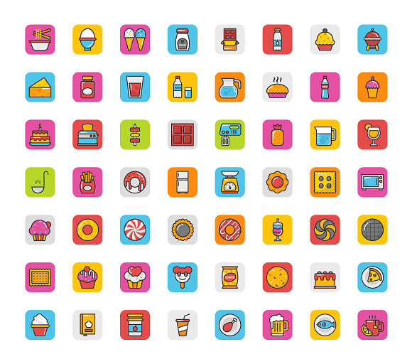 208 Food Icons in Icons - product preview 4