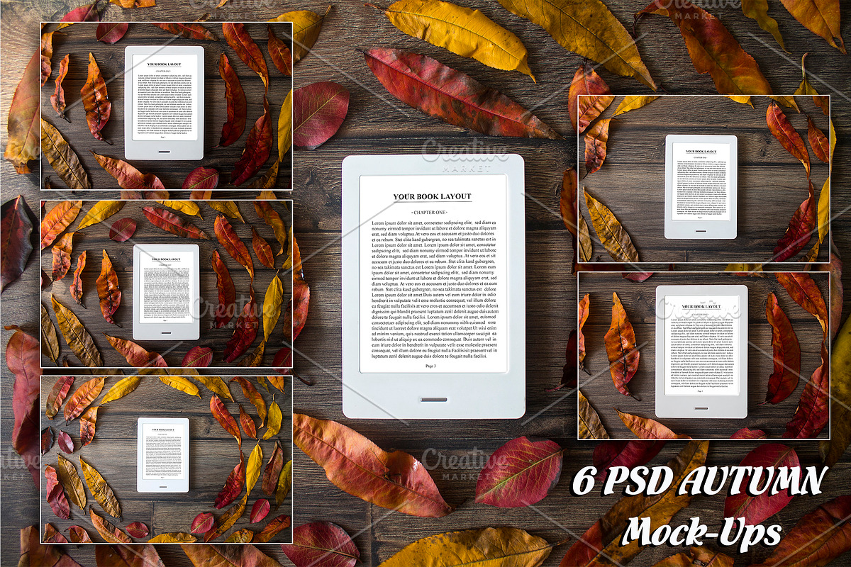 E-Book Reader, 6 PSD Mock-Ups,BUNDLE in Mobile & Web Mockups - product preview 8