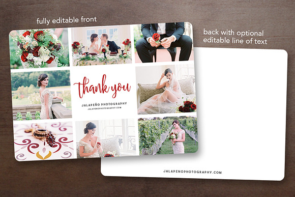 Photographer Thank You Card Template in Card Templates - product preview 3