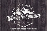 Winter Sports Scene /Mock-up Creator