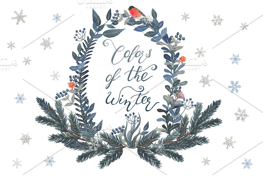 Winter colors in Illustrations - product preview 8