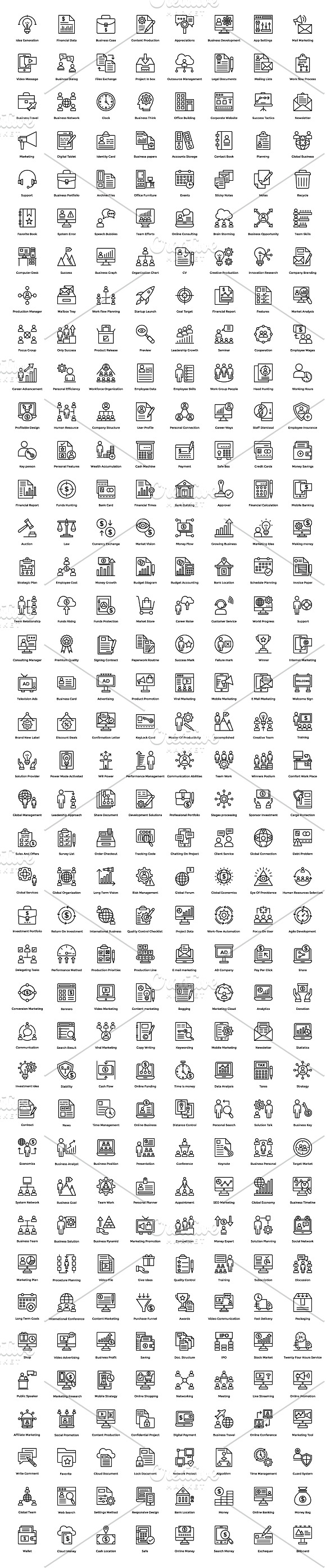 664 Business and Finance Line Icons in Icons - product preview 1