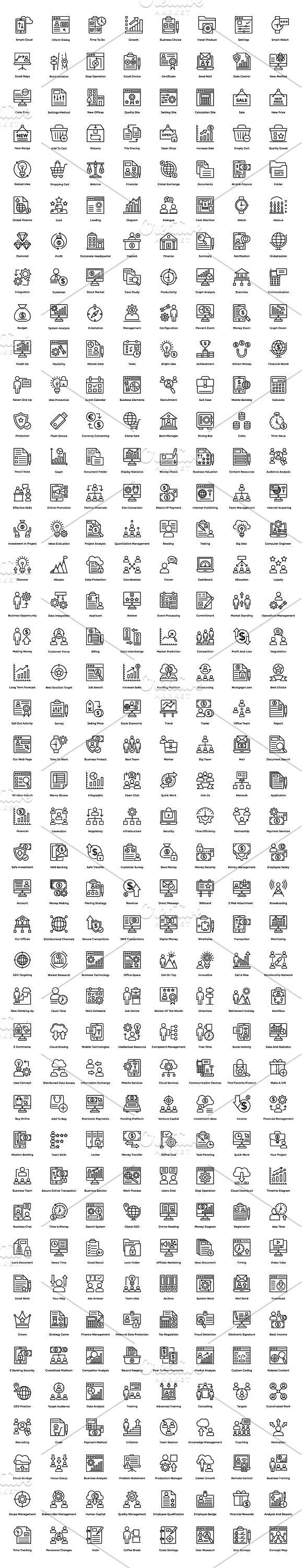 664 Business and Finance Line Icons in Icons - product preview 2