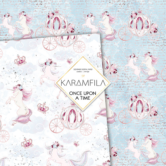 Rose Gold Burgundy Unicorn Patterns in Patterns - product preview 7