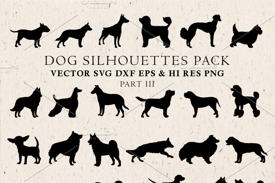 Dog Silhouettes Vector Pack 3