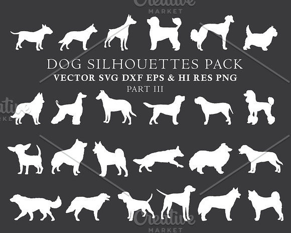 Dog Silhouettes Vector Pack 3 in Illustrations - product preview 1