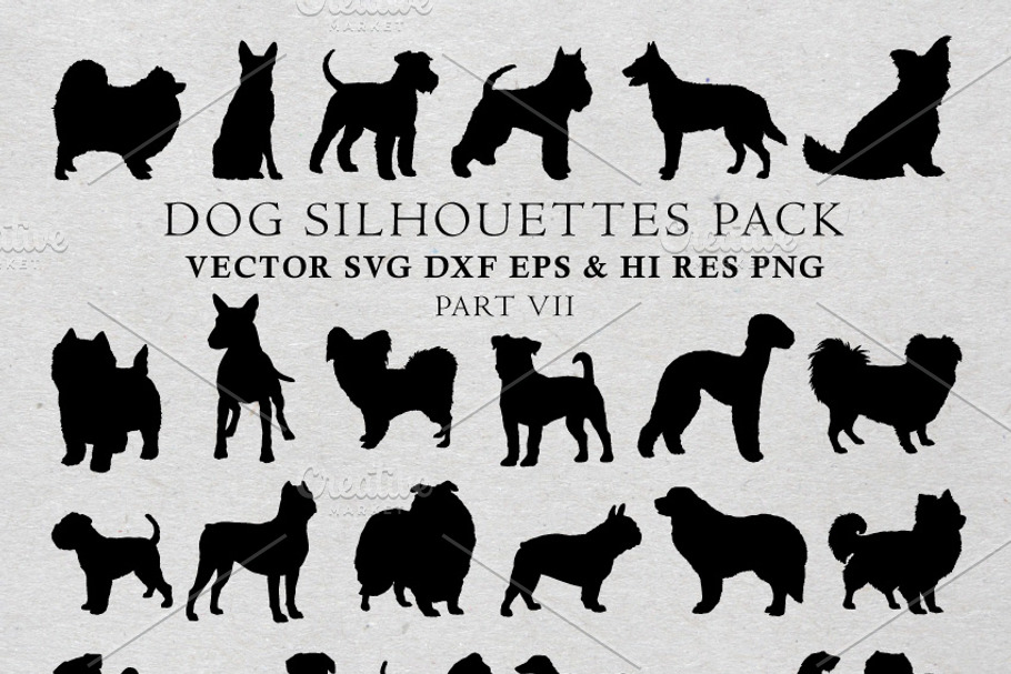 Dog Silhouettes Vector Pack 7 in Illustrations - product preview 8
