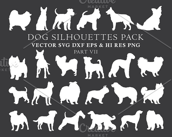 Dog Silhouettes Vector Pack 7 in Illustrations - product preview 1