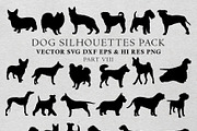 Dog Silhouettes Vector Pack 8