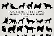 Dog Silhouettes Vector Pack 9