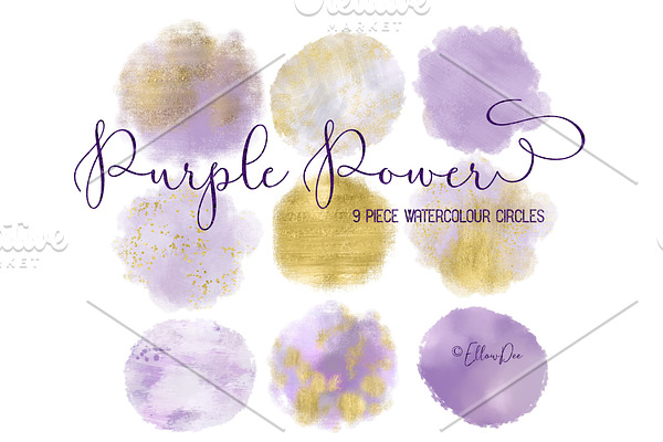 Purple Power Gold Circles