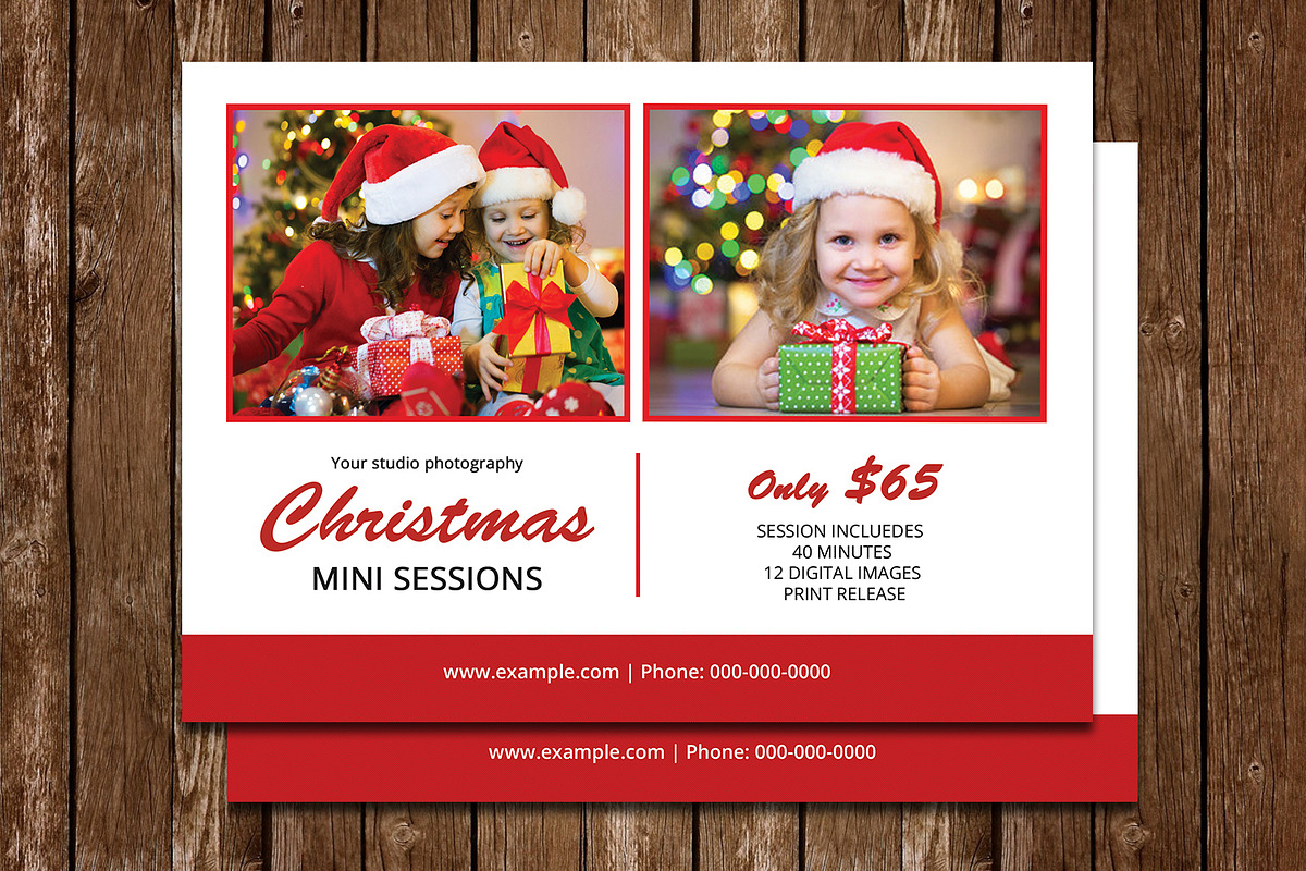 Christmas Mini Session Template-V662 in Flyer Templates - product preview 8