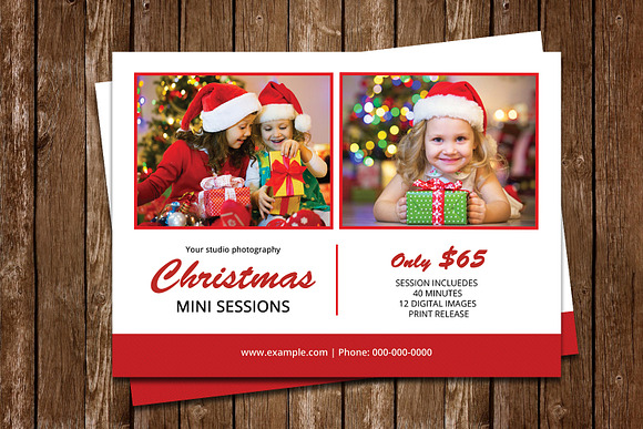Christmas Mini Session Template-V662 in Flyer Templates - product preview 1