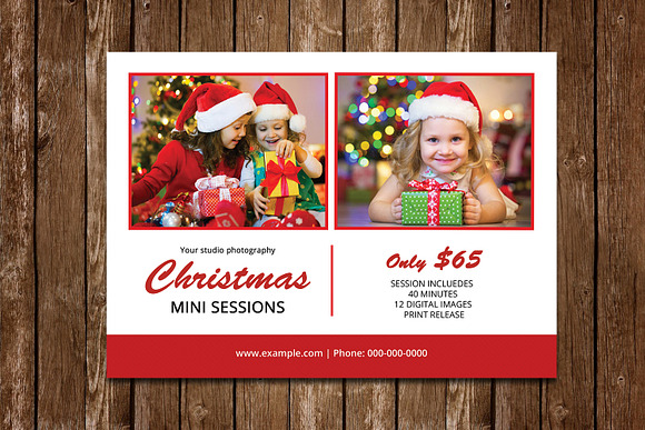 Christmas Mini Session Template-V662 in Flyer Templates - product preview 2